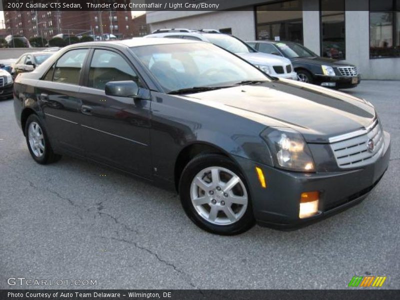 Thunder Gray Chromaflair / Light Gray/Ebony 2007 Cadillac CTS Sedan