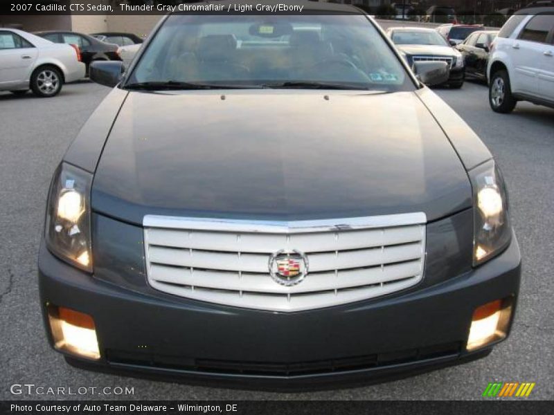 Thunder Gray Chromaflair / Light Gray/Ebony 2007 Cadillac CTS Sedan