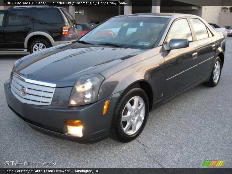 Thunder Gray Chromaflair / Light Gray/Ebony 2007 Cadillac CTS Sedan