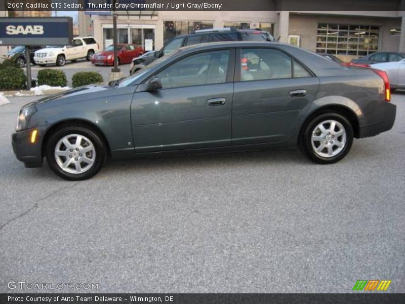 Thunder Gray Chromaflair / Light Gray/Ebony 2007 Cadillac CTS Sedan