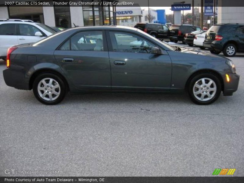 Thunder Gray Chromaflair / Light Gray/Ebony 2007 Cadillac CTS Sedan