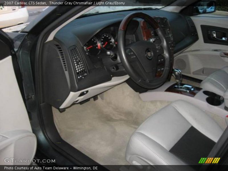 Thunder Gray Chromaflair / Light Gray/Ebony 2007 Cadillac CTS Sedan