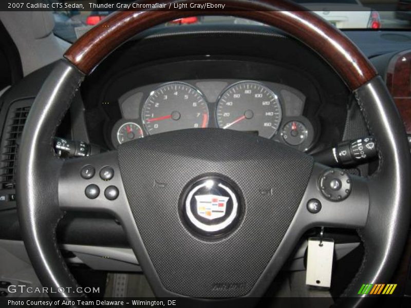 Thunder Gray Chromaflair / Light Gray/Ebony 2007 Cadillac CTS Sedan
