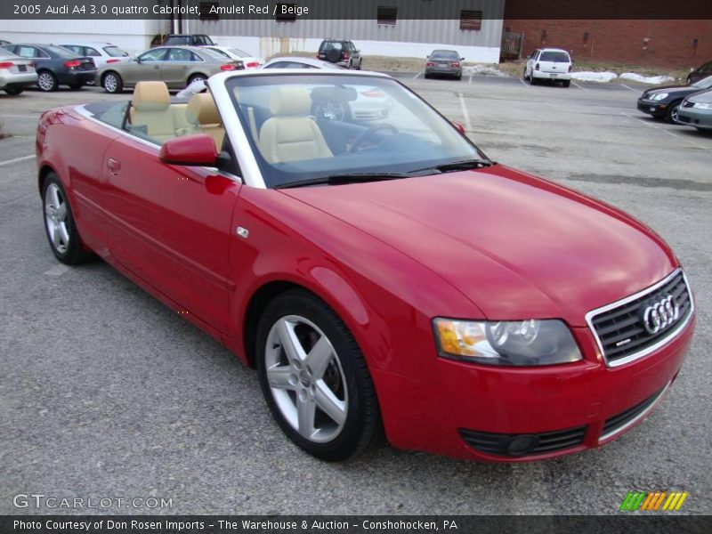 Amulet Red / Beige 2005 Audi A4 3.0 quattro Cabriolet