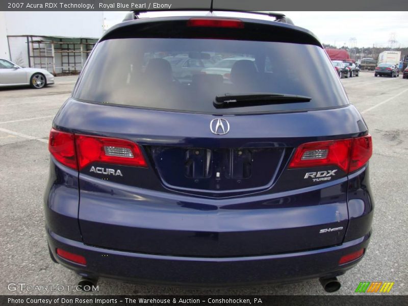 Royal Blue Pearl / Ebony 2007 Acura RDX Technology