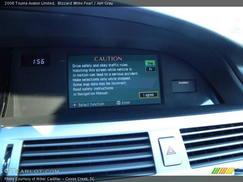 Blizzard White Pearl / Ash Gray 2008 Toyota Avalon Limited