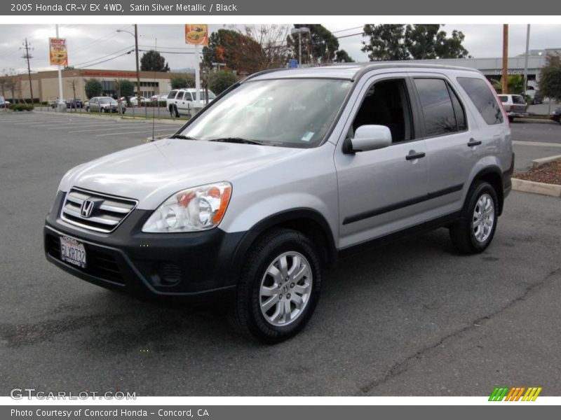 Satin Silver Metallic / Black 2005 Honda CR-V EX 4WD