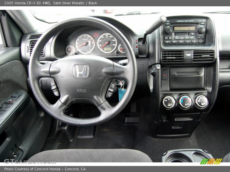 Satin Silver Metallic / Black 2005 Honda CR-V EX 4WD