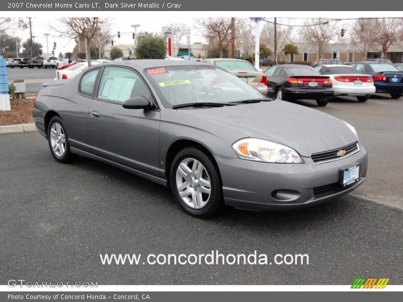 Dark Silver Metallic / Gray 2007 Chevrolet Monte Carlo LT