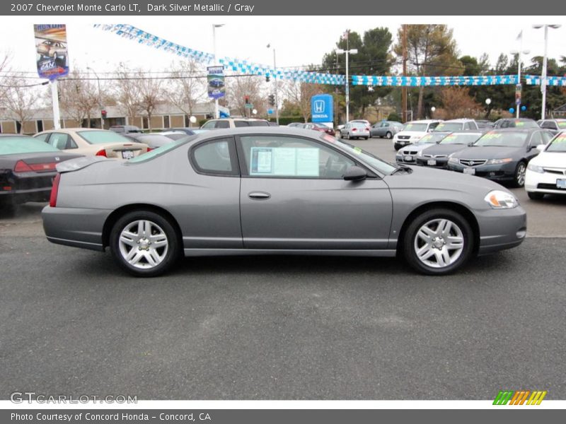 Dark Silver Metallic / Gray 2007 Chevrolet Monte Carlo LT