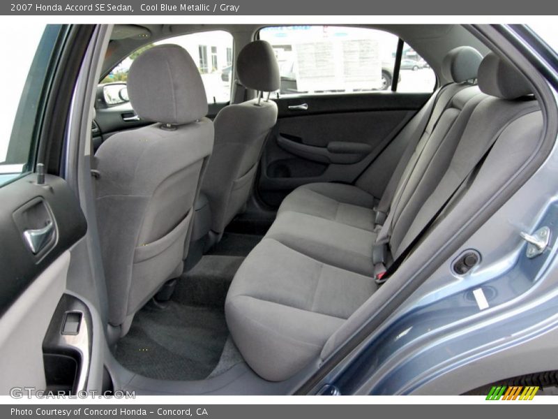 Cool Blue Metallic / Gray 2007 Honda Accord SE Sedan