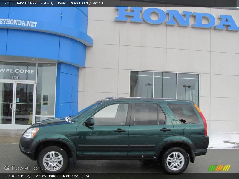 Clover Green Pearl / Saddle 2002 Honda CR-V EX 4WD