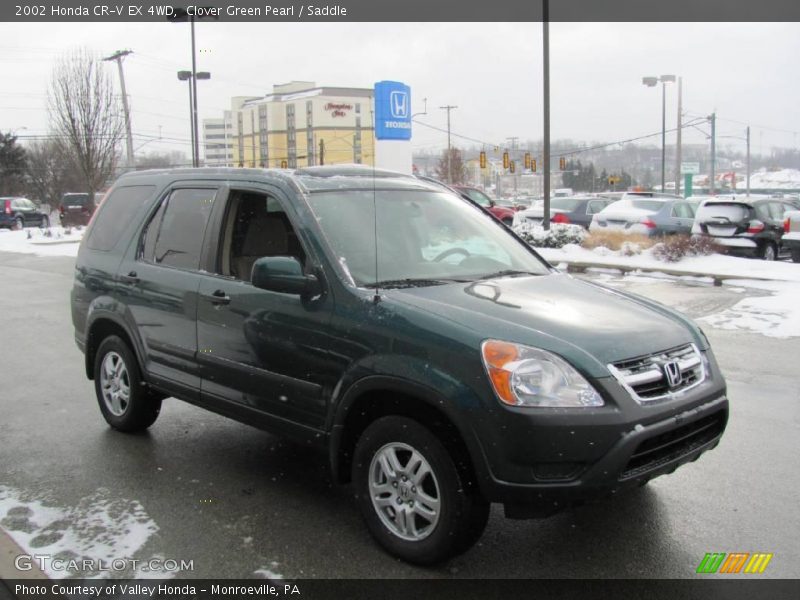 Clover Green Pearl / Saddle 2002 Honda CR-V EX 4WD