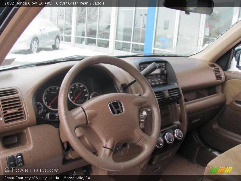Clover Green Pearl / Saddle 2002 Honda CR-V EX 4WD