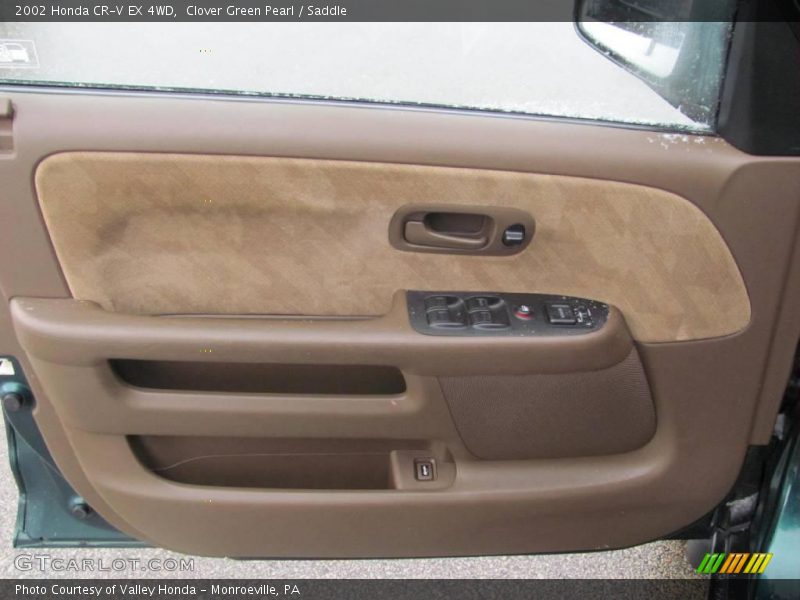 Clover Green Pearl / Saddle 2002 Honda CR-V EX 4WD