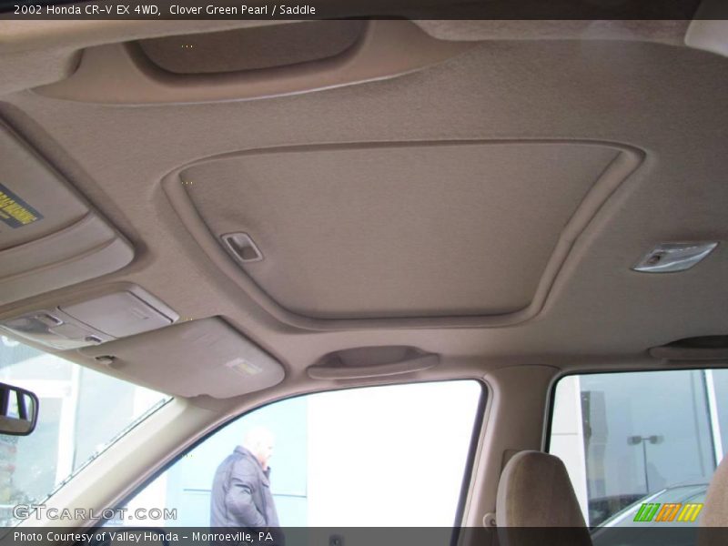Clover Green Pearl / Saddle 2002 Honda CR-V EX 4WD