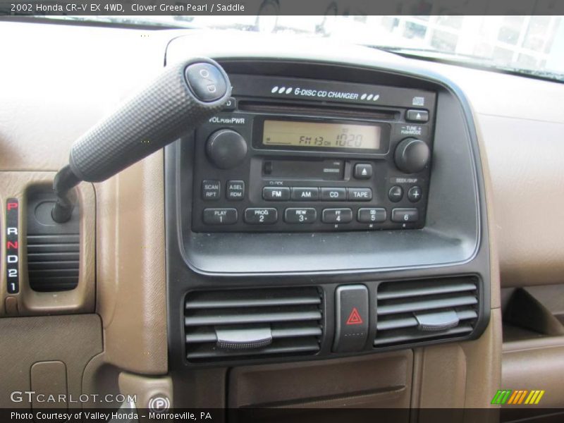 Clover Green Pearl / Saddle 2002 Honda CR-V EX 4WD