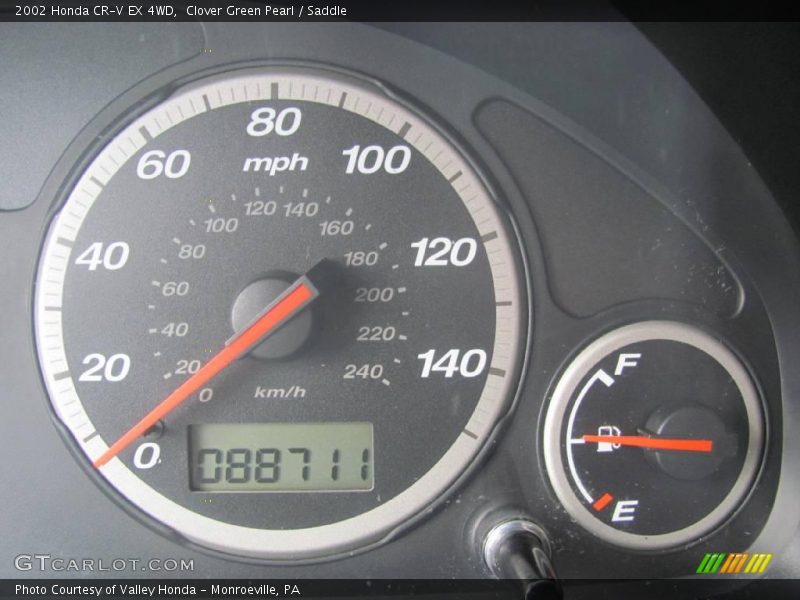 Clover Green Pearl / Saddle 2002 Honda CR-V EX 4WD