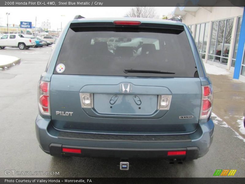 Steel Blue Metallic / Gray 2008 Honda Pilot EX-L 4WD