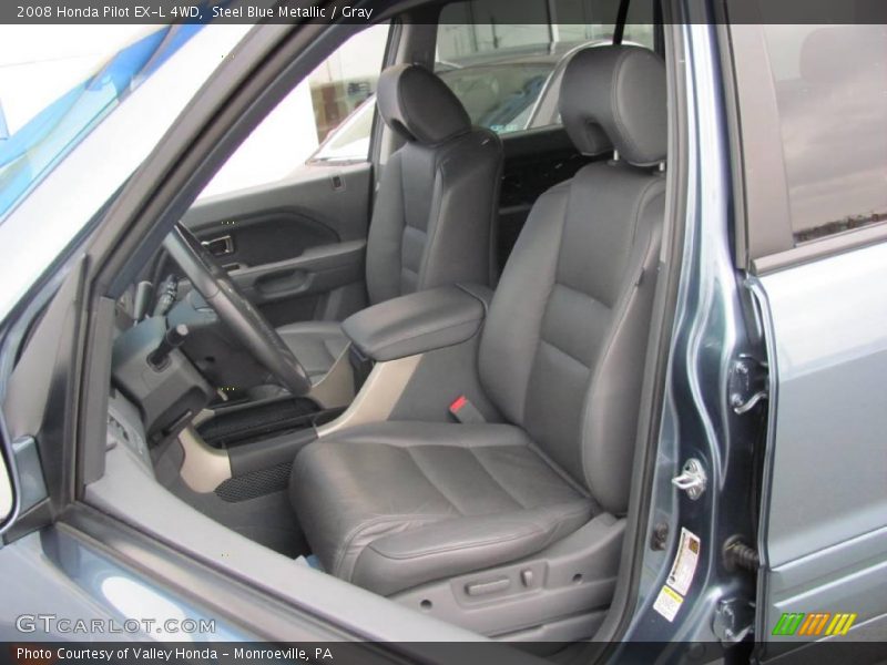 Steel Blue Metallic / Gray 2008 Honda Pilot EX-L 4WD