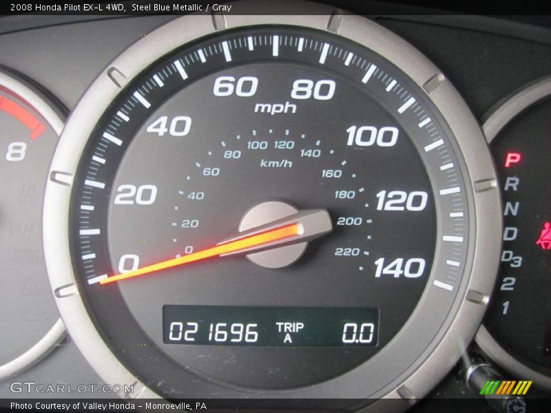 Steel Blue Metallic / Gray 2008 Honda Pilot EX-L 4WD