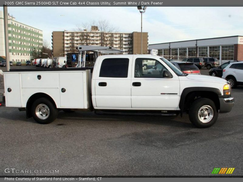 Summit White / Dark Pewter 2005 GMC Sierra 2500HD SLT Crew Cab 4x4 Chassis Utility
