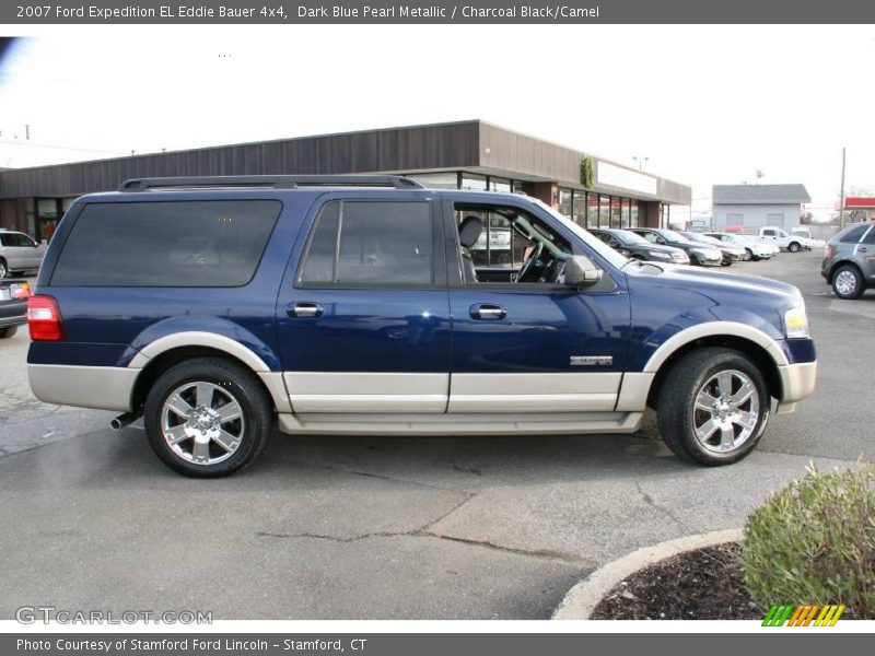 Dark Blue Pearl Metallic / Charcoal Black/Camel 2007 Ford Expedition EL Eddie Bauer 4x4