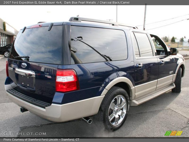 Dark Blue Pearl Metallic / Charcoal Black/Camel 2007 Ford Expedition EL Eddie Bauer 4x4