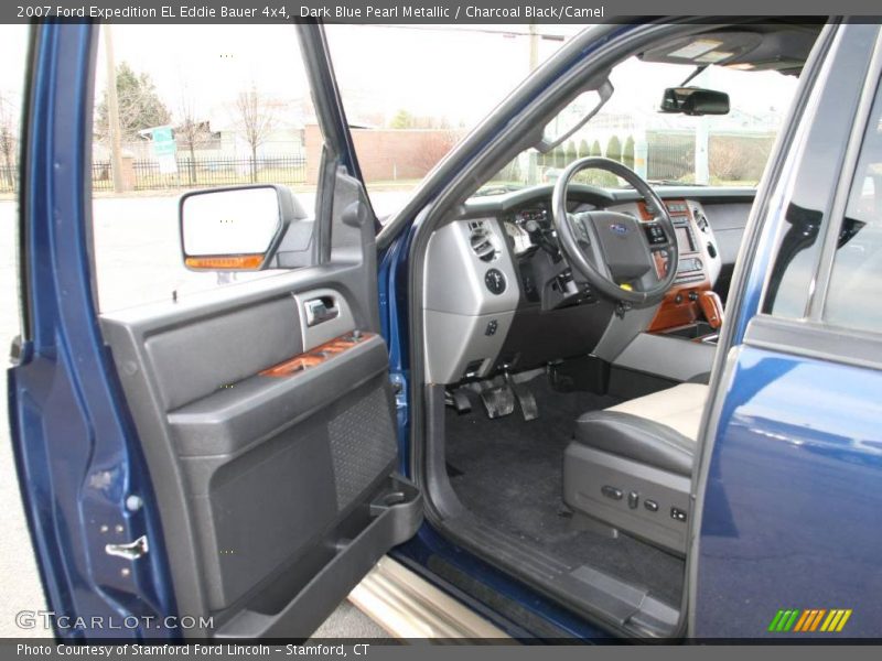 Dark Blue Pearl Metallic / Charcoal Black/Camel 2007 Ford Expedition EL Eddie Bauer 4x4