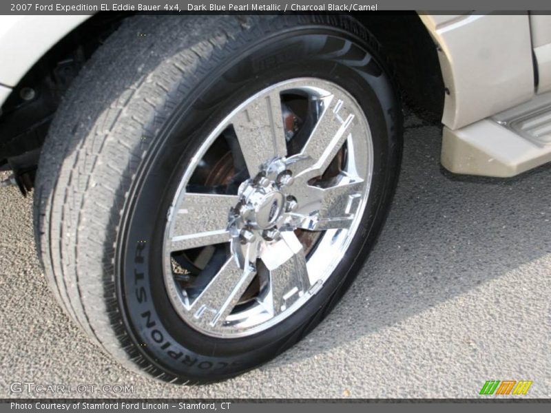Dark Blue Pearl Metallic / Charcoal Black/Camel 2007 Ford Expedition EL Eddie Bauer 4x4