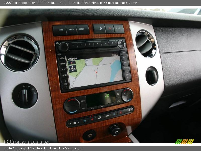 Dark Blue Pearl Metallic / Charcoal Black/Camel 2007 Ford Expedition EL Eddie Bauer 4x4