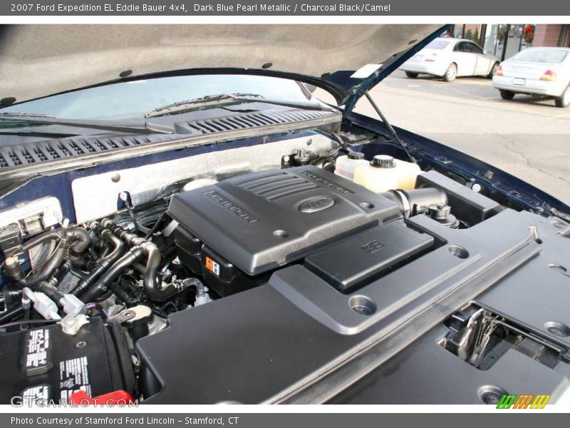 Dark Blue Pearl Metallic / Charcoal Black/Camel 2007 Ford Expedition EL Eddie Bauer 4x4