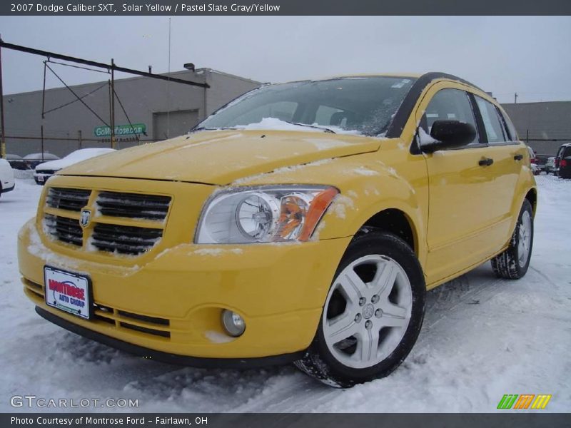 Solar Yellow / Pastel Slate Gray/Yellow 2007 Dodge Caliber SXT