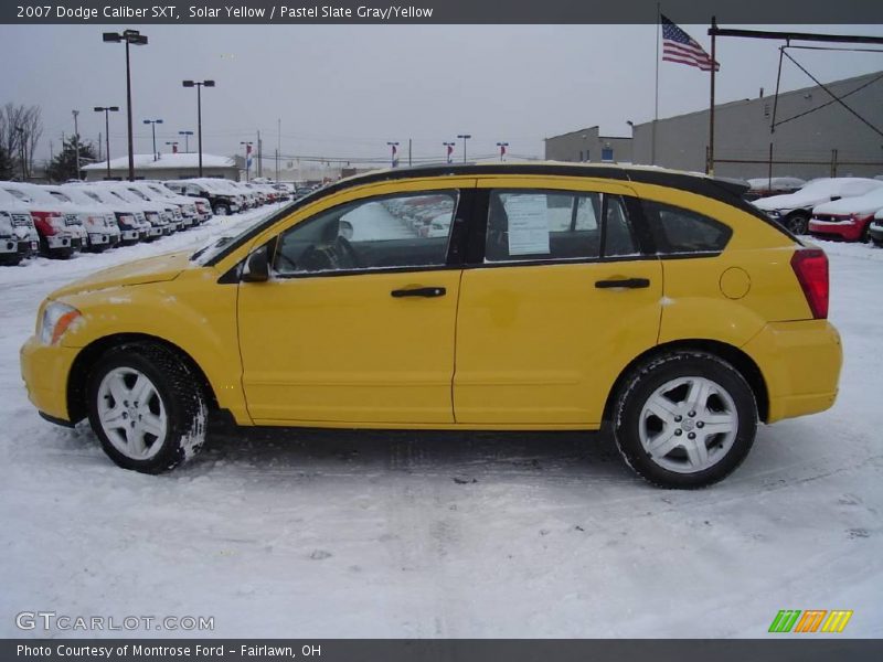 Solar Yellow / Pastel Slate Gray/Yellow 2007 Dodge Caliber SXT