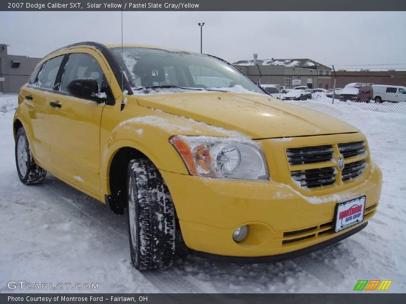 Solar Yellow / Pastel Slate Gray/Yellow 2007 Dodge Caliber SXT