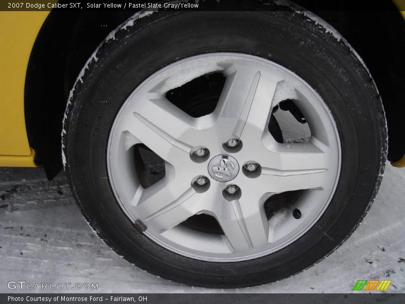Solar Yellow / Pastel Slate Gray/Yellow 2007 Dodge Caliber SXT
