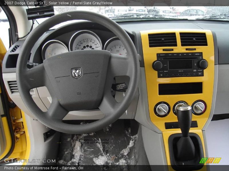 Solar Yellow / Pastel Slate Gray/Yellow 2007 Dodge Caliber SXT