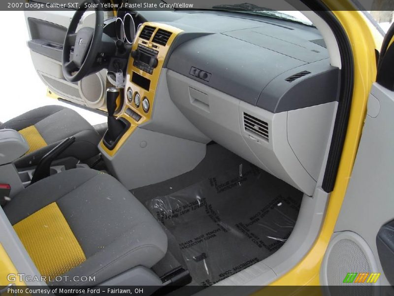 Solar Yellow / Pastel Slate Gray/Yellow 2007 Dodge Caliber SXT