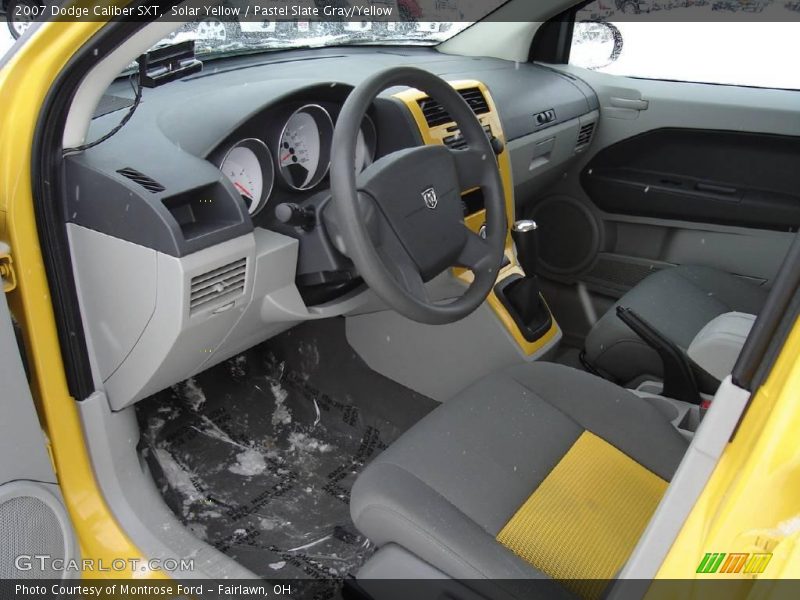 Solar Yellow / Pastel Slate Gray/Yellow 2007 Dodge Caliber SXT