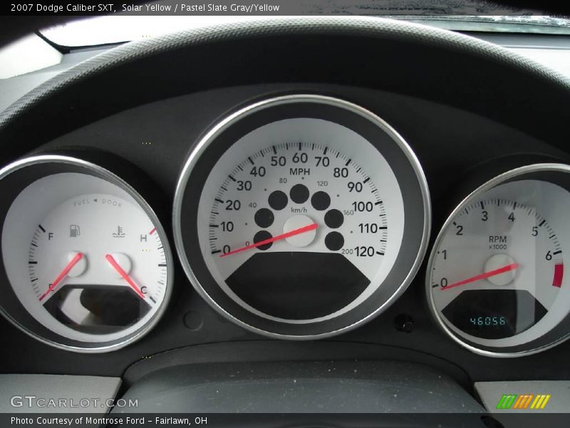 Solar Yellow / Pastel Slate Gray/Yellow 2007 Dodge Caliber SXT