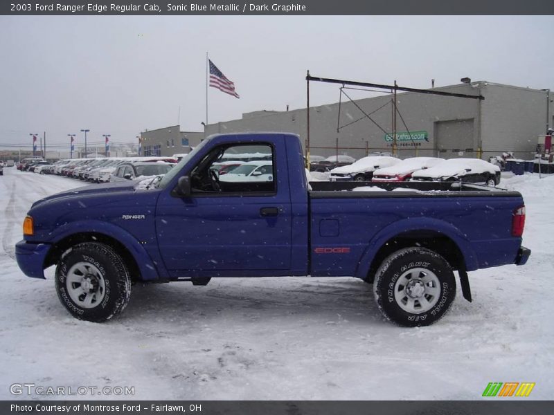 Sonic Blue Metallic / Dark Graphite 2003 Ford Ranger Edge Regular Cab