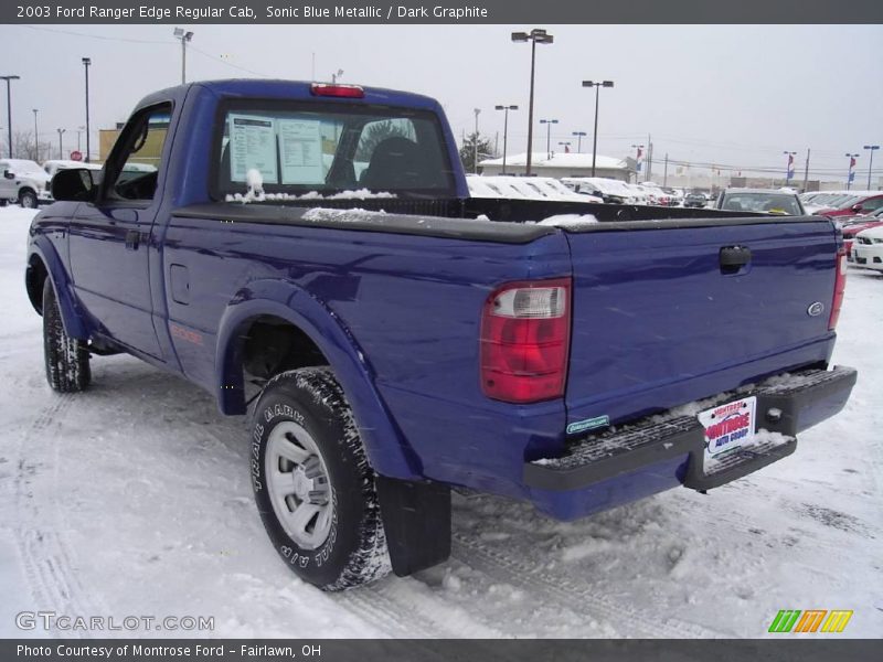 Sonic Blue Metallic / Dark Graphite 2003 Ford Ranger Edge Regular Cab