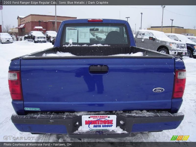 Sonic Blue Metallic / Dark Graphite 2003 Ford Ranger Edge Regular Cab