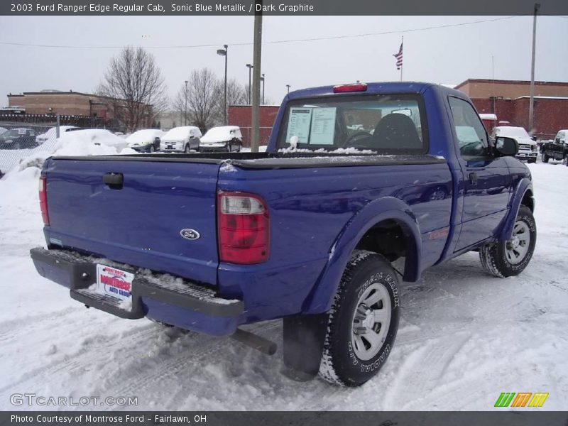 Sonic Blue Metallic / Dark Graphite 2003 Ford Ranger Edge Regular Cab