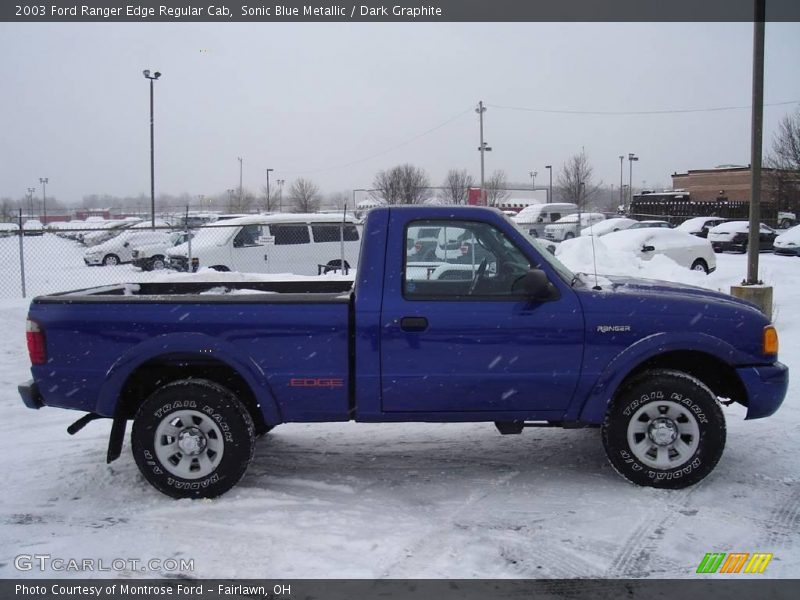 Sonic Blue Metallic / Dark Graphite 2003 Ford Ranger Edge Regular Cab