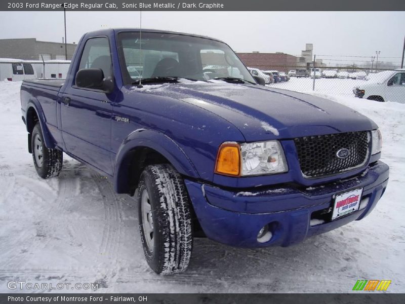 Sonic Blue Metallic / Dark Graphite 2003 Ford Ranger Edge Regular Cab