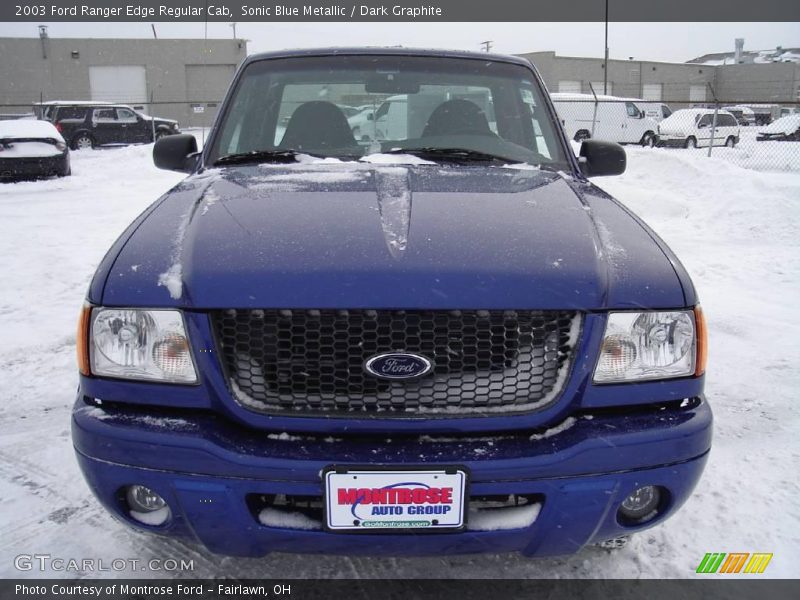 Sonic Blue Metallic / Dark Graphite 2003 Ford Ranger Edge Regular Cab
