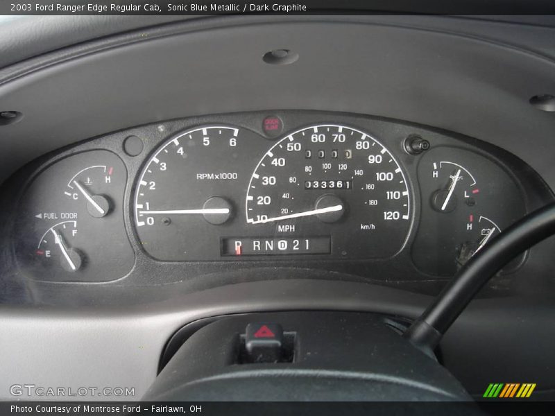 Sonic Blue Metallic / Dark Graphite 2003 Ford Ranger Edge Regular Cab