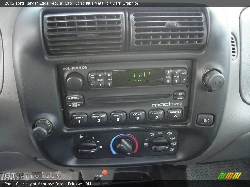 Sonic Blue Metallic / Dark Graphite 2003 Ford Ranger Edge Regular Cab