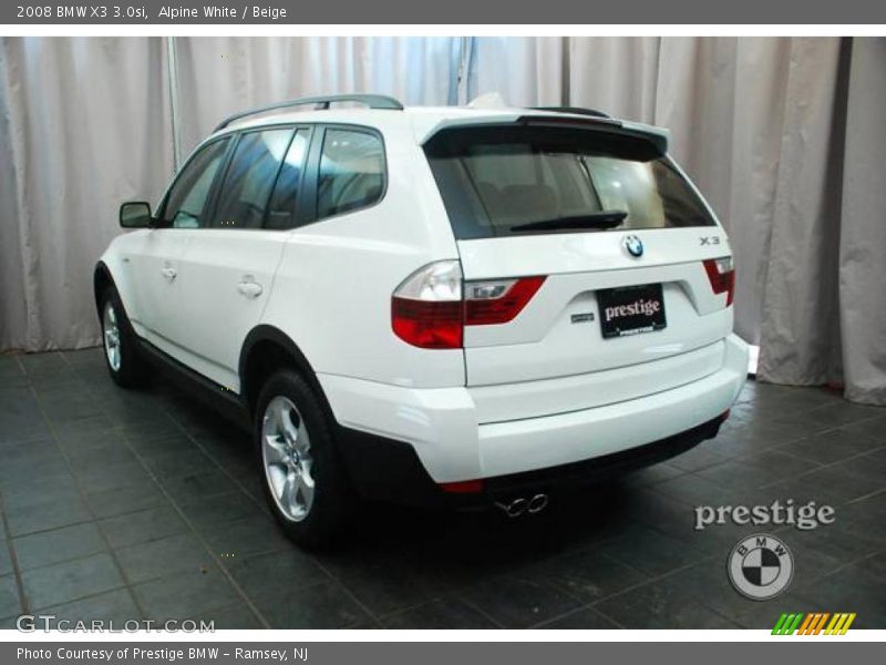 Alpine White / Beige 2008 BMW X3 3.0si